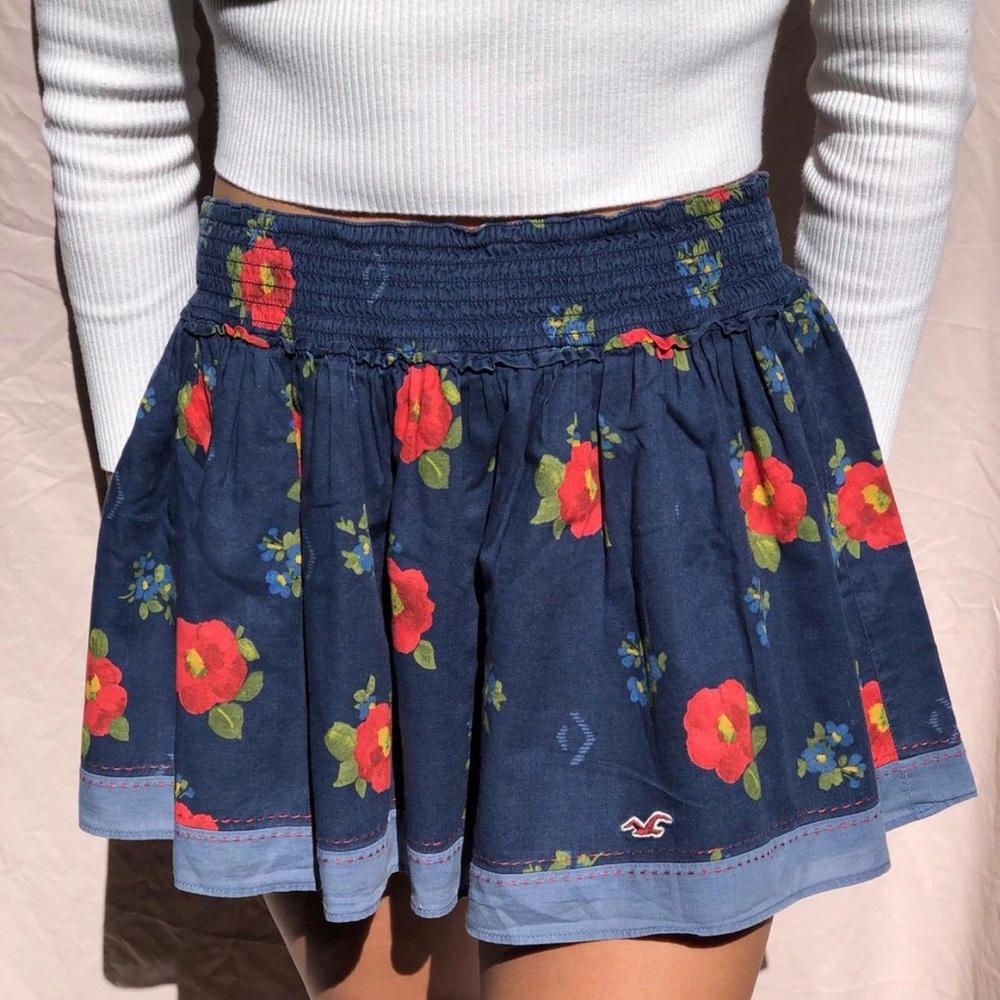 mini skirt with flowers